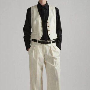 Barbara Bui Pinstripe Flannel Suit Vest